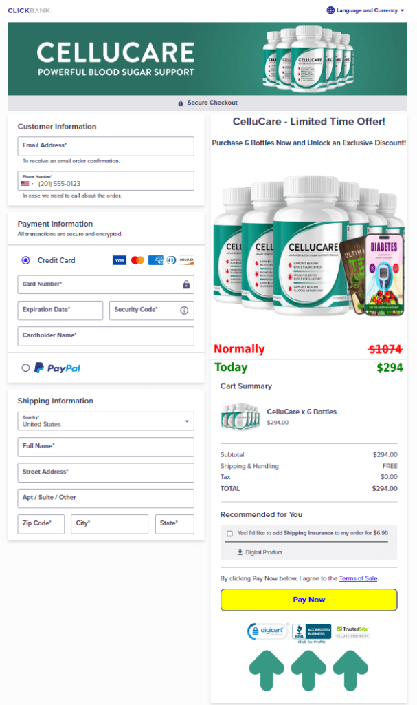 cellucare-order-page