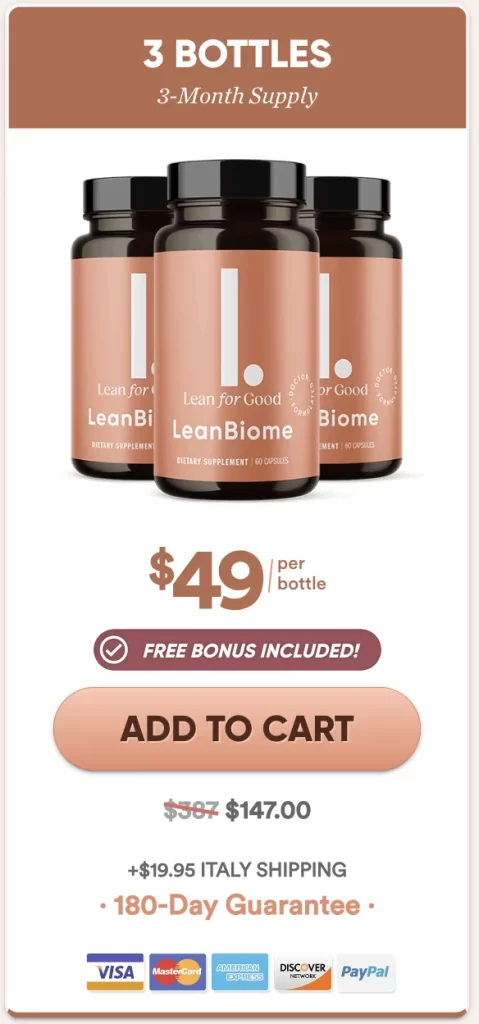 leanbiome 3 bottles